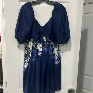 Express Navy Floral Dress